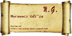 Moravecz Géza névjegykártya