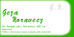 geza moravecz business card